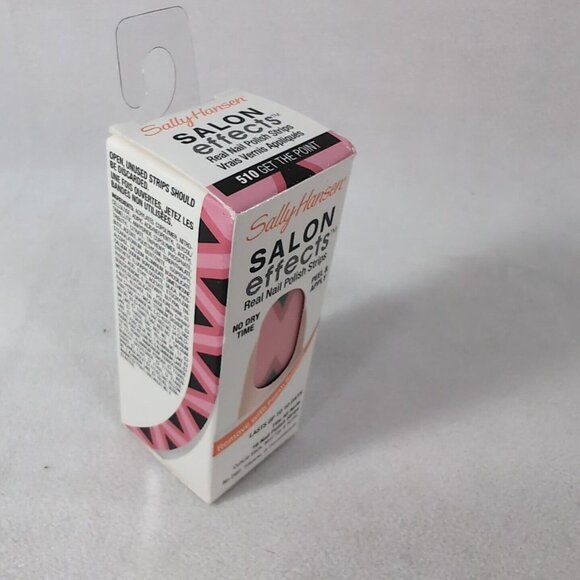 Sally Hansen Salon Effects Real Nail Polish Strips Peel Pink Black V Stripes - Picture 7 of 7